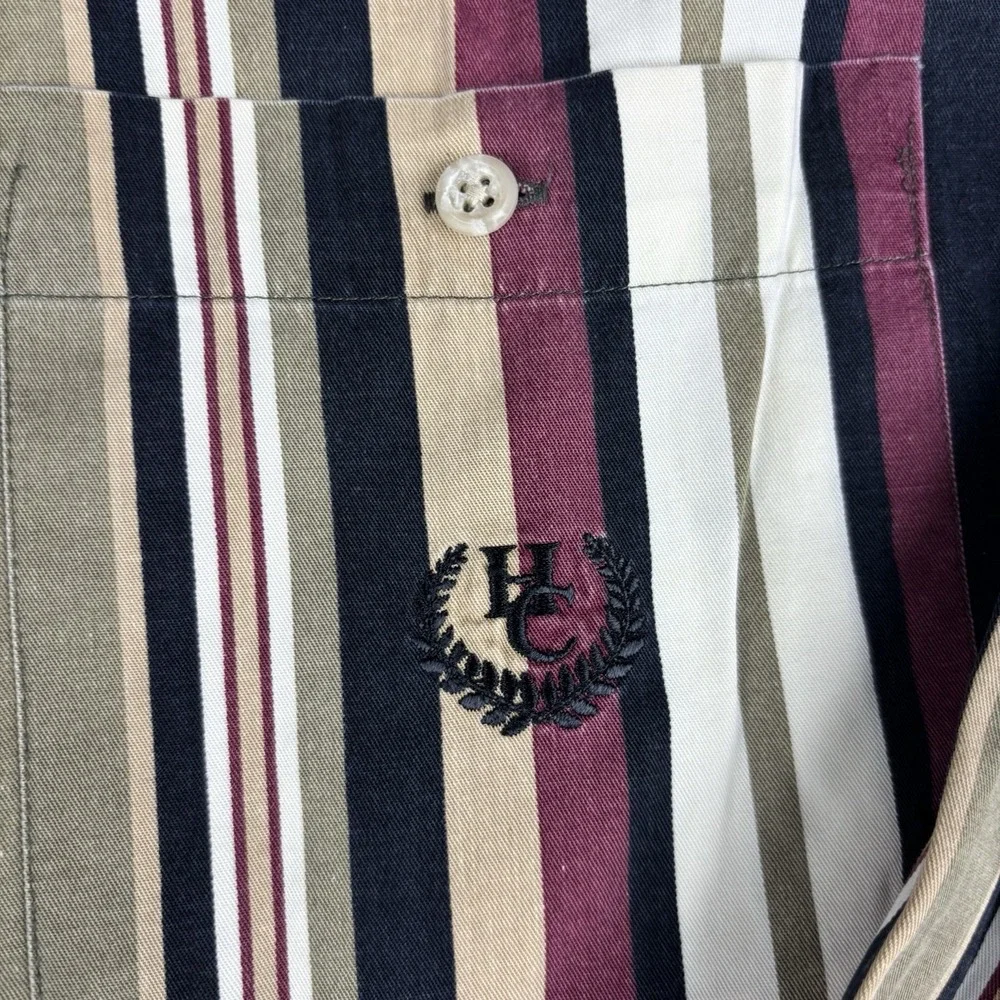 Vintage Hunt Club Collection Shirt Mens Xl Striped Long Sleeve 90's Button Up